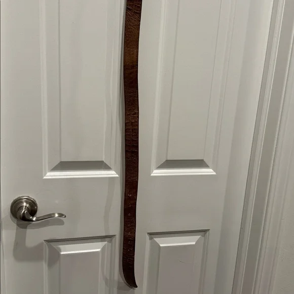 Luchesse Classic Croccodile belt size 44 silver buckle cowboy - Picture 10 of 12